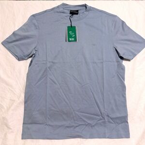 Emporio Armani Travel Essential Light T-Shirt Men Small Pearl Blue Cotton NWT